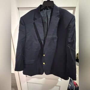 Ralph Lauren Blue Label Navy Blazer with Gold Buttons 50 R